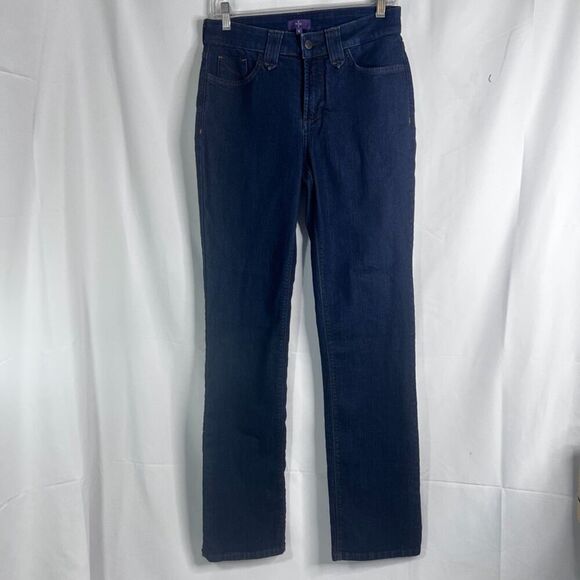 NYDJ Lift Tuck Technology Straight Leg Dark Wash Denim Jean Size 8 - Picture 11 of 11